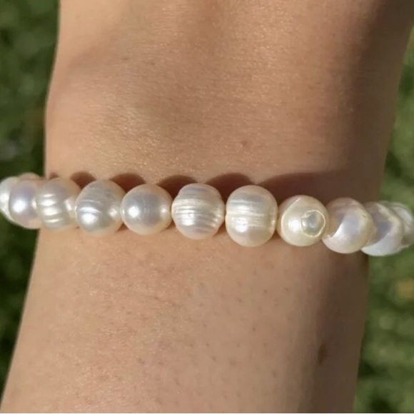 Freshwater Pearl 7 Inch Stretch Bead Bracelet Gift Southwestern